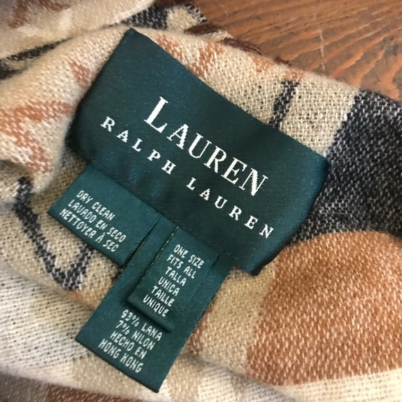 Vintage Ralph Lauren Wool Native American Tribal Poncho - Picture 12 of 16